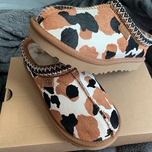 Limited Edition: Cow Print UGG Tasman Slipper